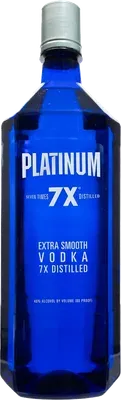 Platinum 7x Vodka bottle