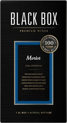 Black Box Merlot bottle